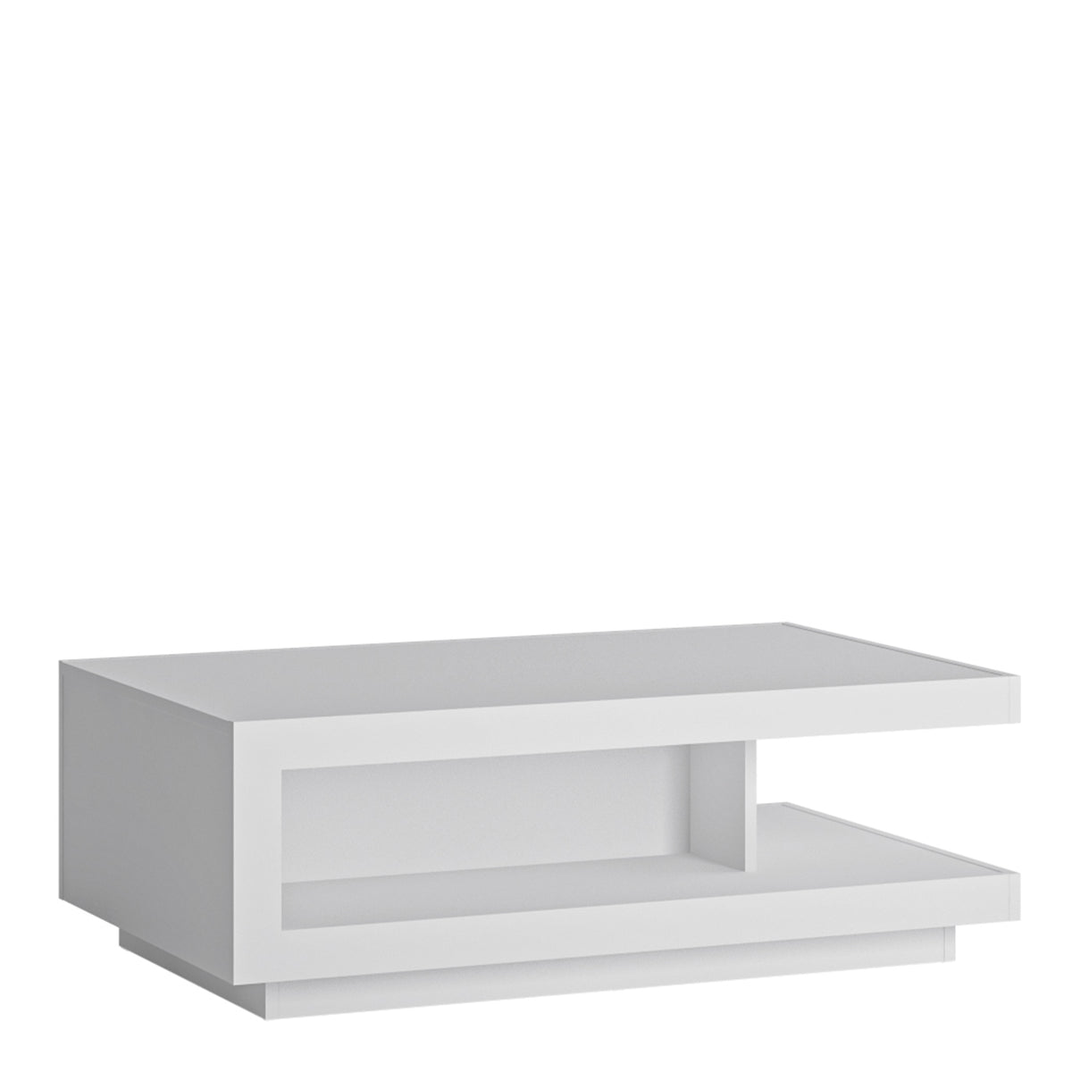 Lyon Designer Coffee Table in White and High Gloss — front view