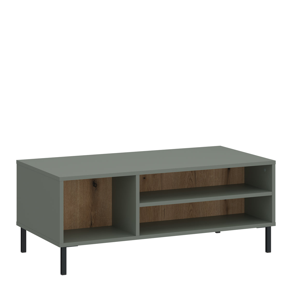 Darwin Coffee Table in Green/Oak — front view