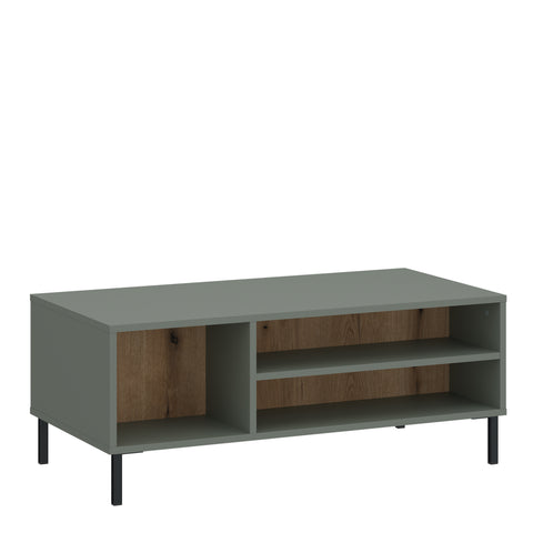 Darwin Coffee Table in Green/Oak — front view