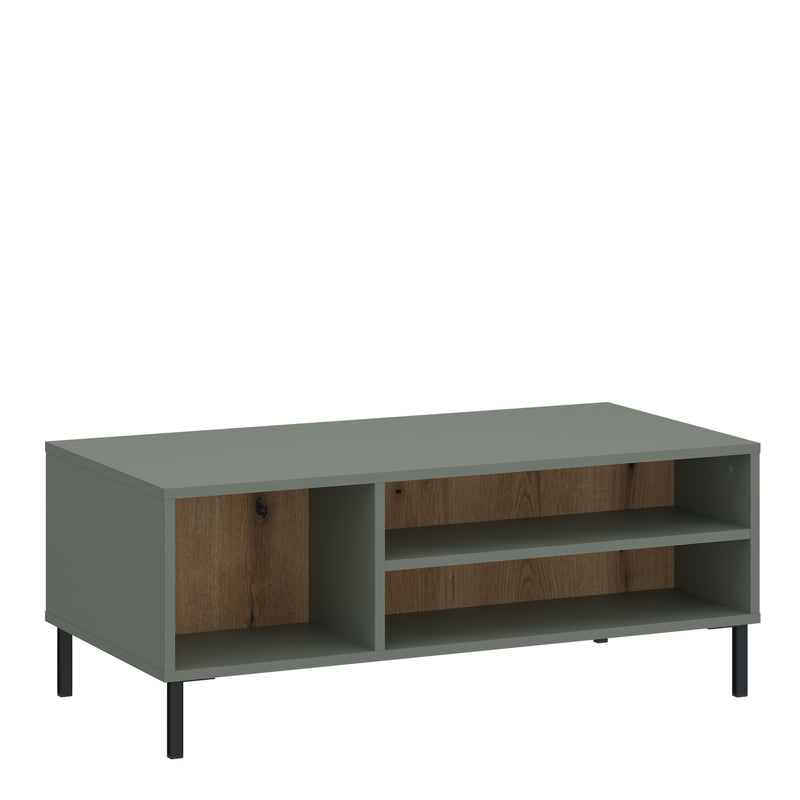 Darwin Coffee Table in Green/Oak — front view