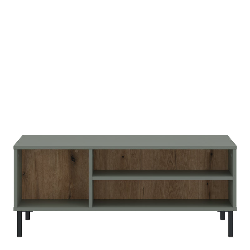 Darwin Coffee Table in Green/Oak — side angle