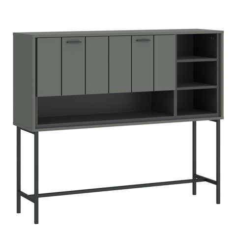 Arundel Bar Table 1 Flap in Green/Grey — front view