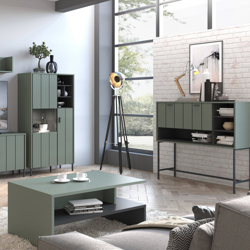 Arundel Bar Table 1 Flap in Green/Grey — alternative angle