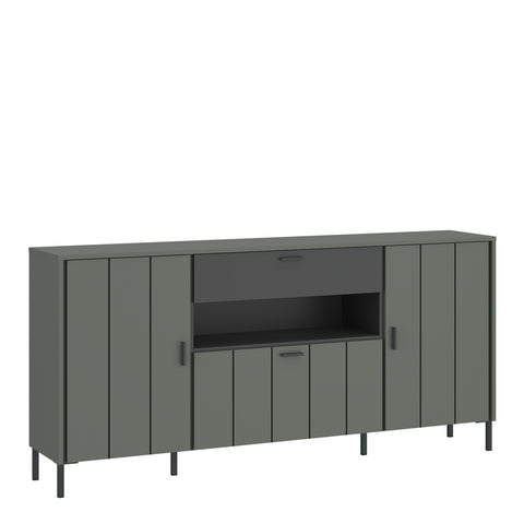 Arundel Sideboard 2 Door 1 Flap 1 Drawer in Green/Grey — front view