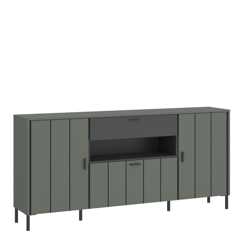 Arundel Sideboard 2 Door 1 Flap 1 Drawer in Green/Grey — front view