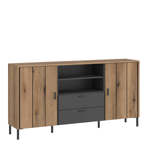 Arundel Sideboard 2 Door 2 Drawer in Oak/Grey — front view