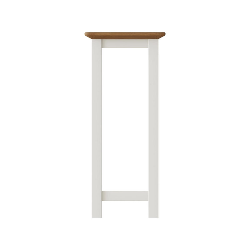 Taberno Oak End Side Table Linen White
