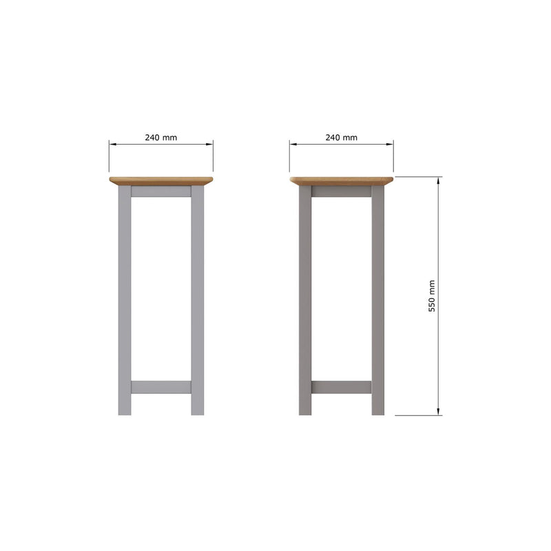 Taberno Oak End Side Table Dove Grey