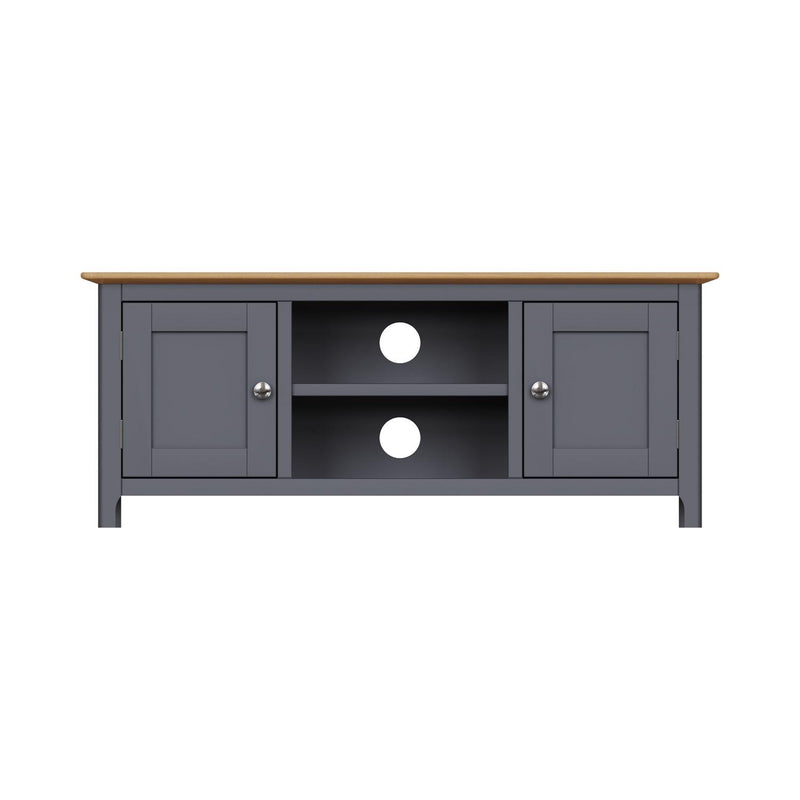 Taberno Oak 2 Door TV Unit Graphite Blue
