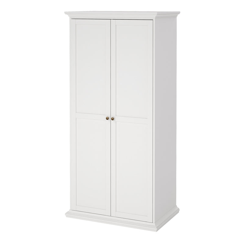 Paris Wardrobe with 2 Doors in White — detail view