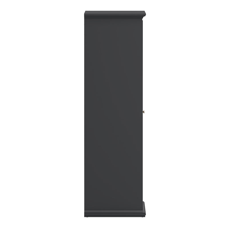 Paris Wardrobe with 2 Doors in Matt Grey — alternative angle