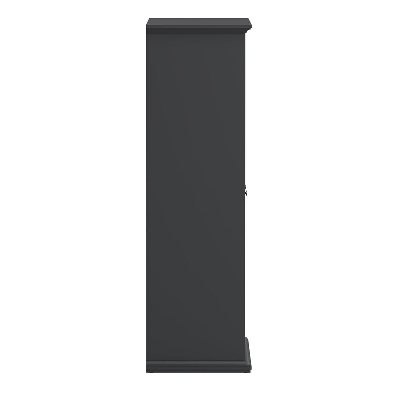 Paris Wardrobe with 3 Doors in Matt Grey — alternative angle