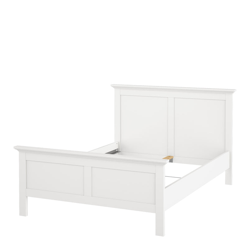 Paris Double Bed (140 x 200) in White — alternative angle
