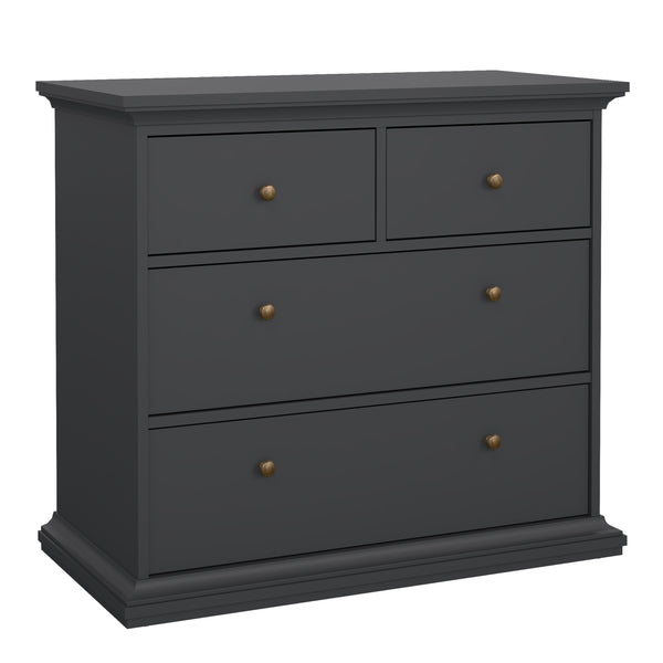 Paris 4-Drawer Chest of Drawers in Matt Grey