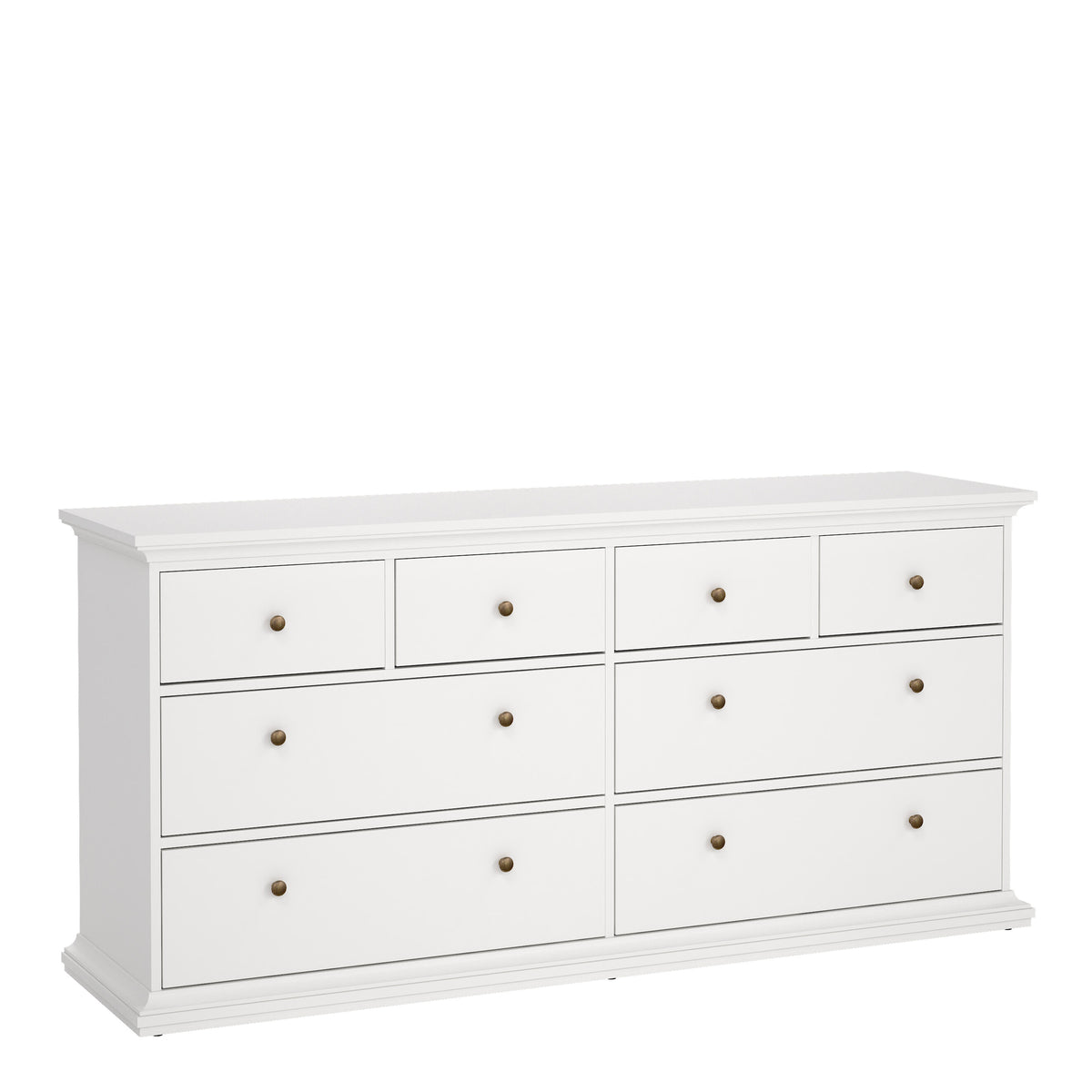 Paris Chest of 8 Drawers in White — view
