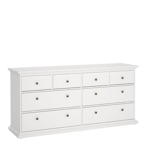 Paris Chest of 8 Drawers in White — view