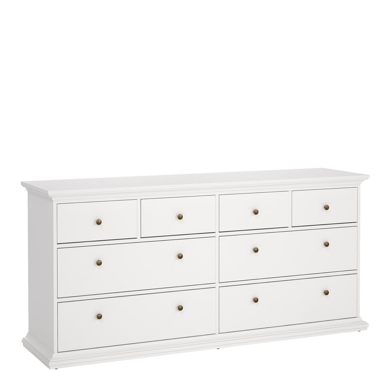 Paris Chest of 8 Drawers in White — view