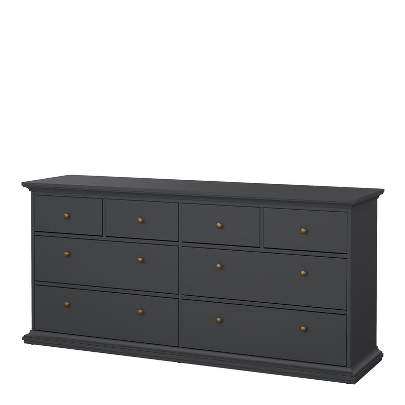 Paris Chest of 8 Drawers in Matt Grey — detail view
