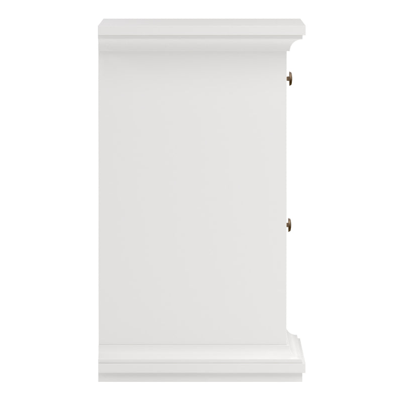 Paris Nightstand 1 Door + 1 Drawer in White — alternative angle