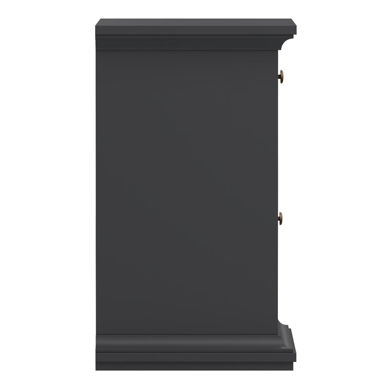 Paris Nightstand 1 Door + 1 Drawer in Matt Grey — alternative angle
