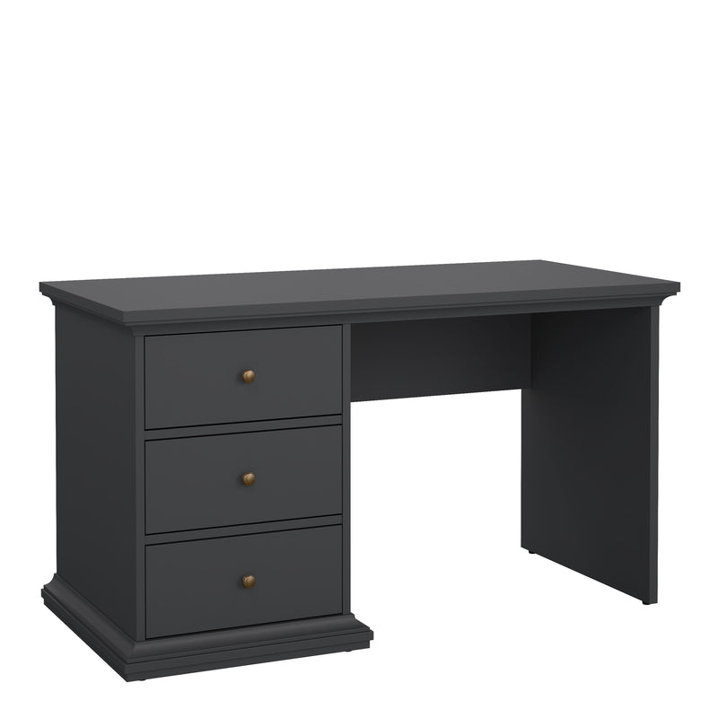 Paris Desk in Matt Grey — front view