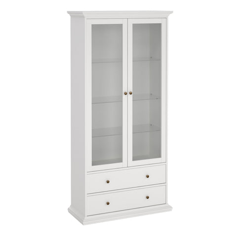 Paris China cabinet in White — front view