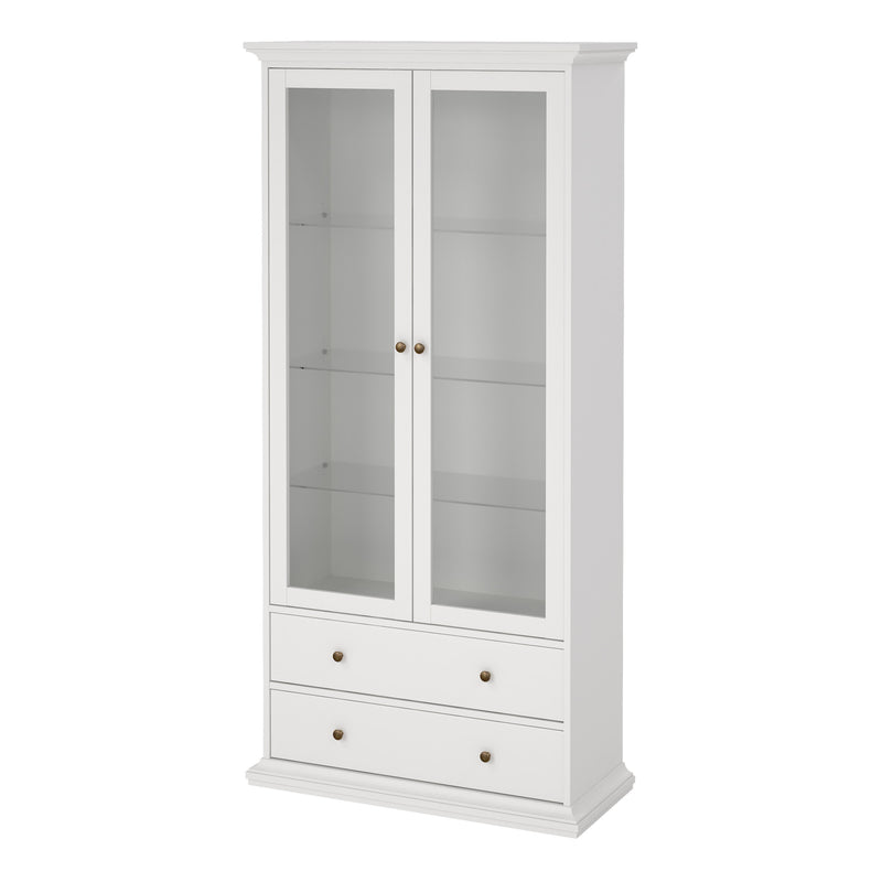 Paris China cabinet in White — detail view