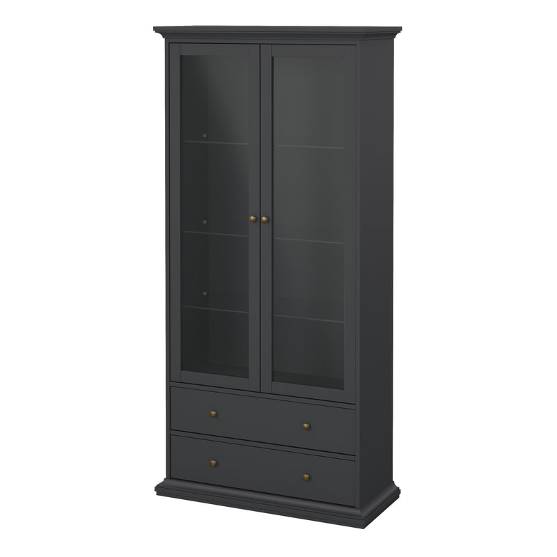 Paris China cabinet in Matt Grey — detail view