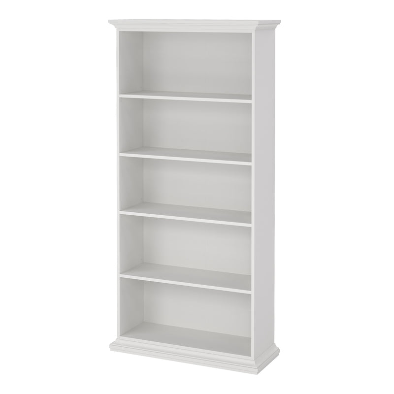 Paris Tall Bookcase in White — detail view