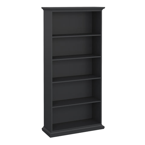 Paris Tall Bookcase in Matt Grey — front view