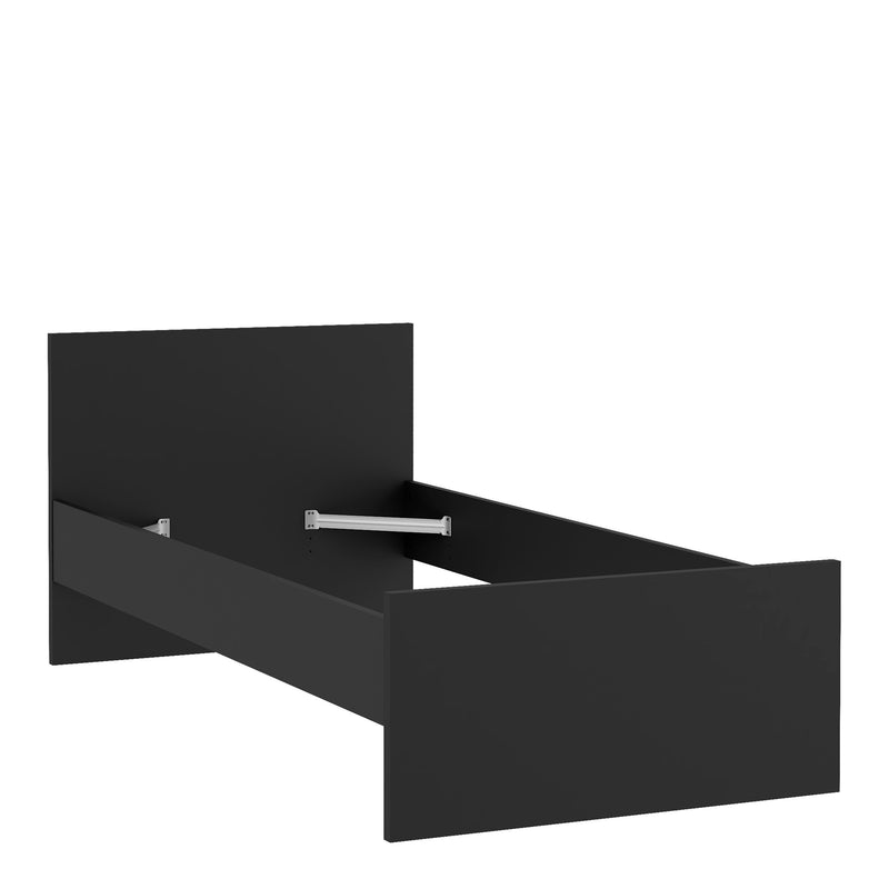 Naia Single Bed 3ft (90 x 190) in Black Matt — detail view