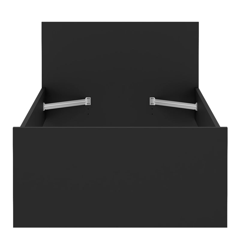 Naia Single Bed 3ft (90 x 190) in Black Matt — alternative angle
