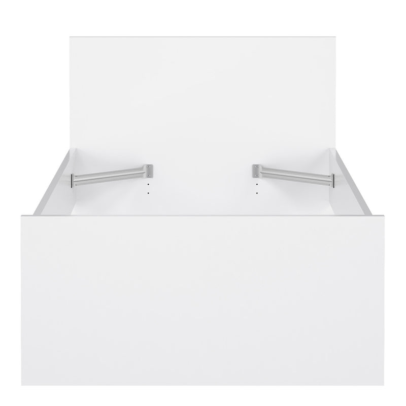 Naia Single Bed 3ft (90 x 190) in White High Gloss — alternative angle