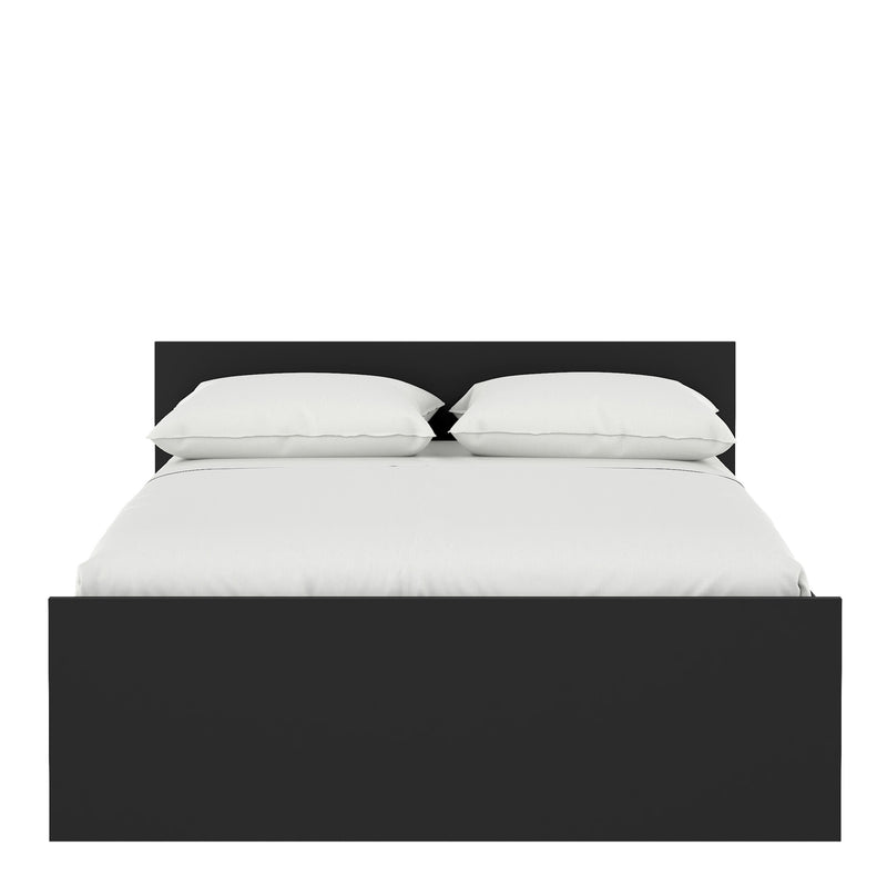 Naia Double Bed 4ft6 (140 x 190) in Black Matt — side angle