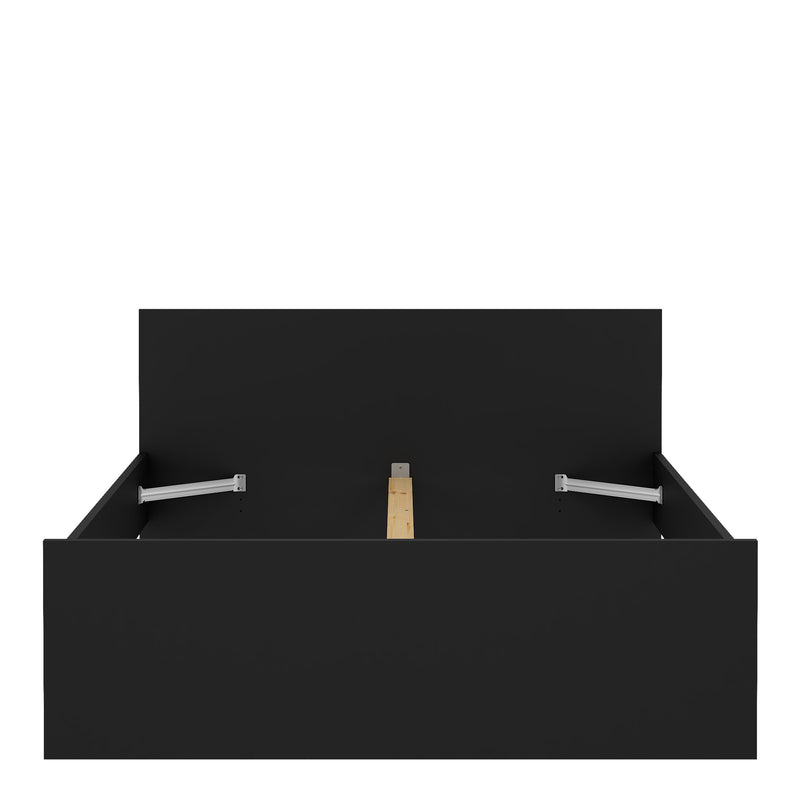 Naia Double Bed 4ft6 (140 x 190) in Black Matt — alternative angle