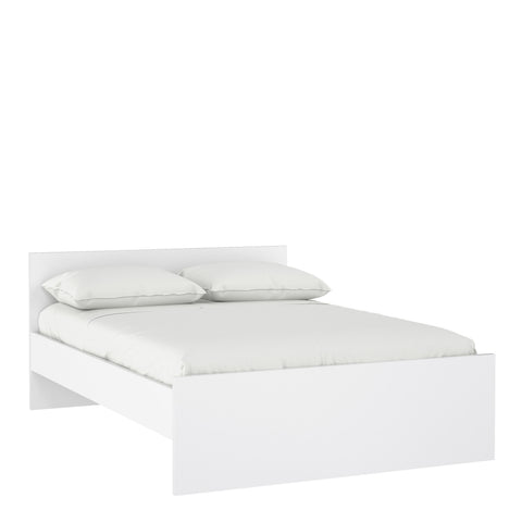 Naia Double Bed 4ft6 (140 x 190) in White High Gloss — front view