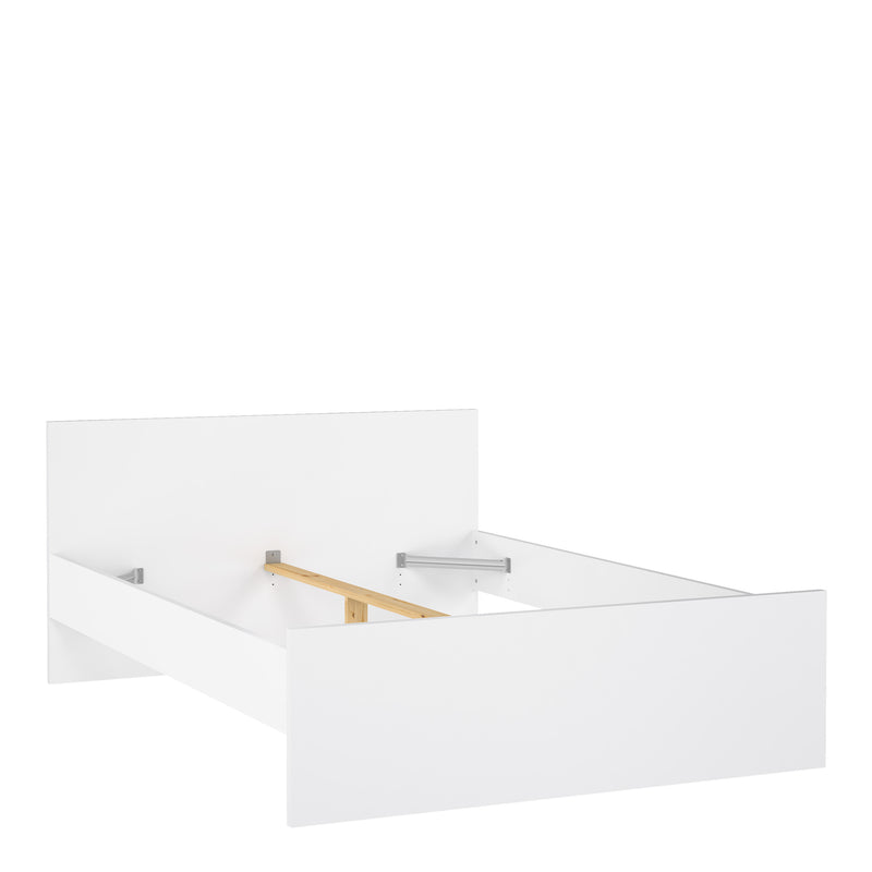 Naia Double Bed 4ft6 (140 x 190) in White High Gloss — detail view