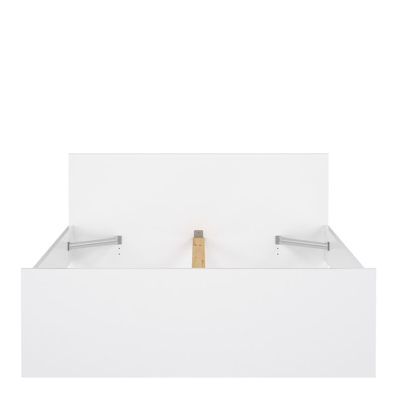 Naia Double Bed 4ft6 (140 x 190) in White High Gloss — alternative angle