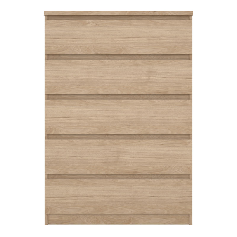 Naia Chest of 5 Drawers in Jackson Hickory Oak — side angle