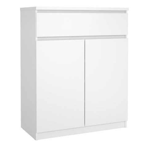 Naia Sideboard 1 Drawer 2 Doors in White High Gloss — front view