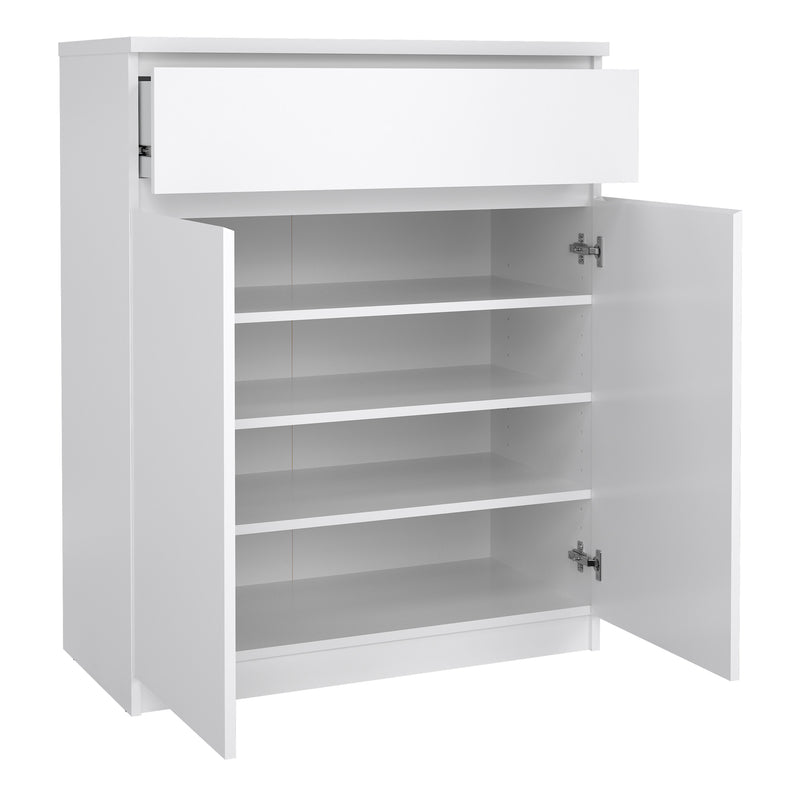 Naia Sideboard 1 Drawer 2 Doors in White High Gloss — alternative angle