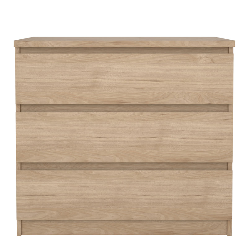 Naia Chest of 3 Drawers in Jackson Hickory Oak — side angle