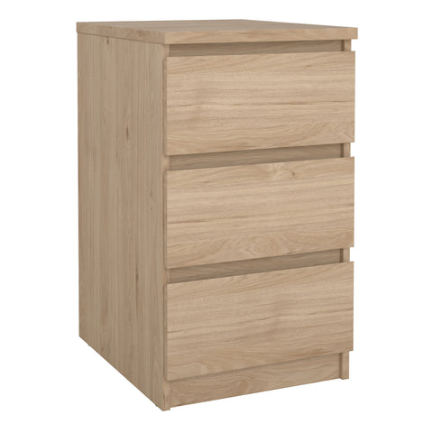 Naia Bedside 3 Drawers in Jackson Hickory Oak — front view