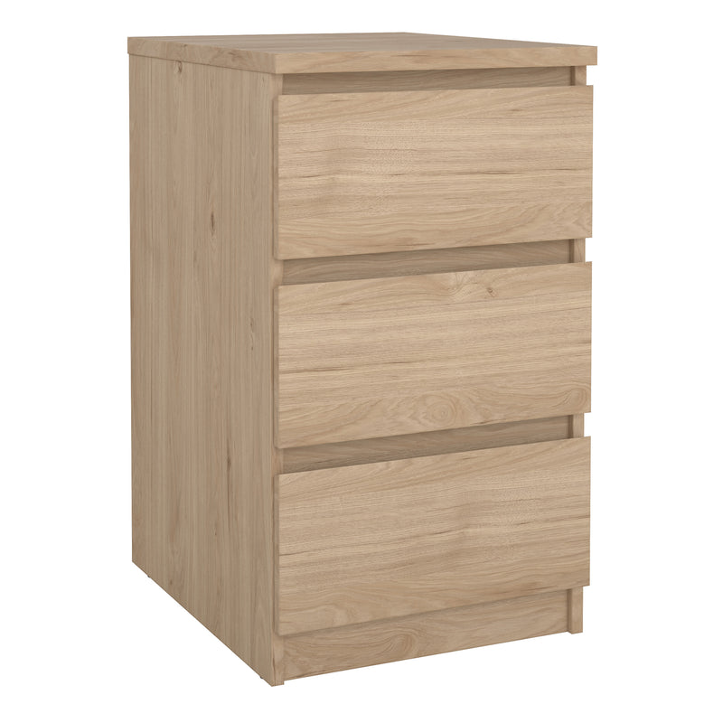 Naia Bedside 3 Drawers in Jackson Hickory Oak — front view