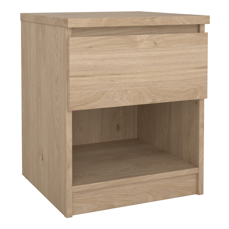 Naia Bedside 1 Drawer 1 Shelf in Jackson Hickory Oak — front view