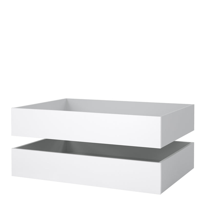 Naia Set of 2 Underbed Drawers (for Single or Double Beds) in White High Gloss — detail view
