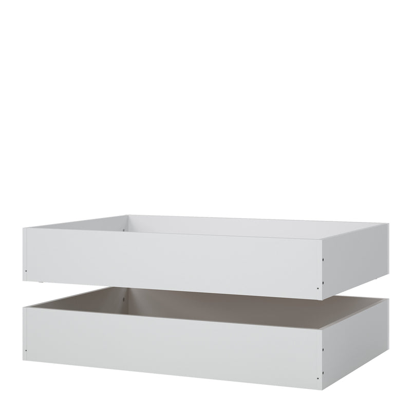 Naia Set of 2 Underbed Drawers (for Single or Double Beds) in White High Gloss — alternative angle
