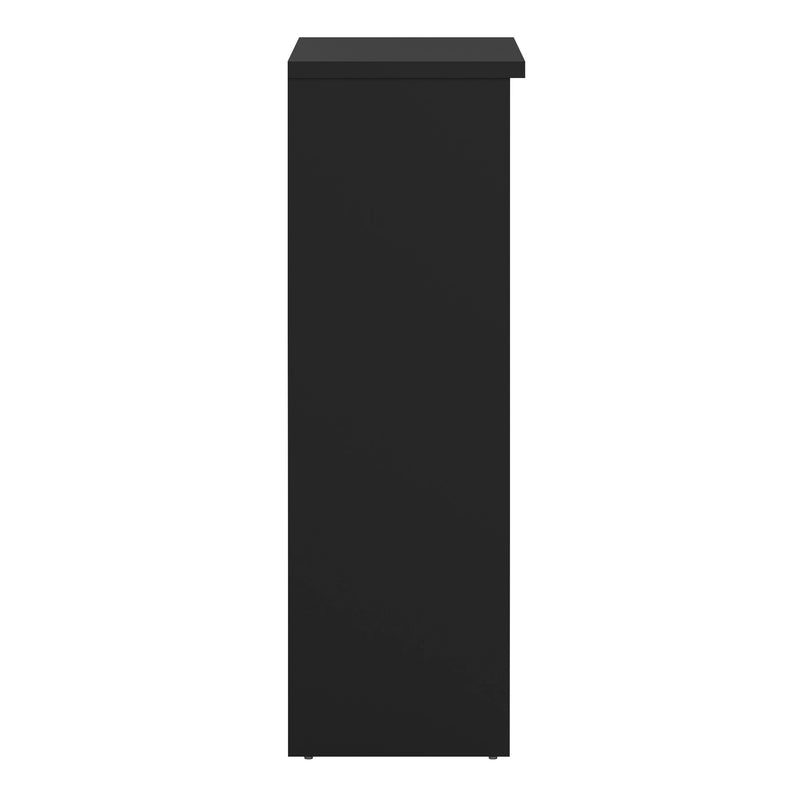 Naia Shoe Cabinet with 2 Flip Down Doors 1 Door and 1 Drawer in Black Matt — alternative angle
