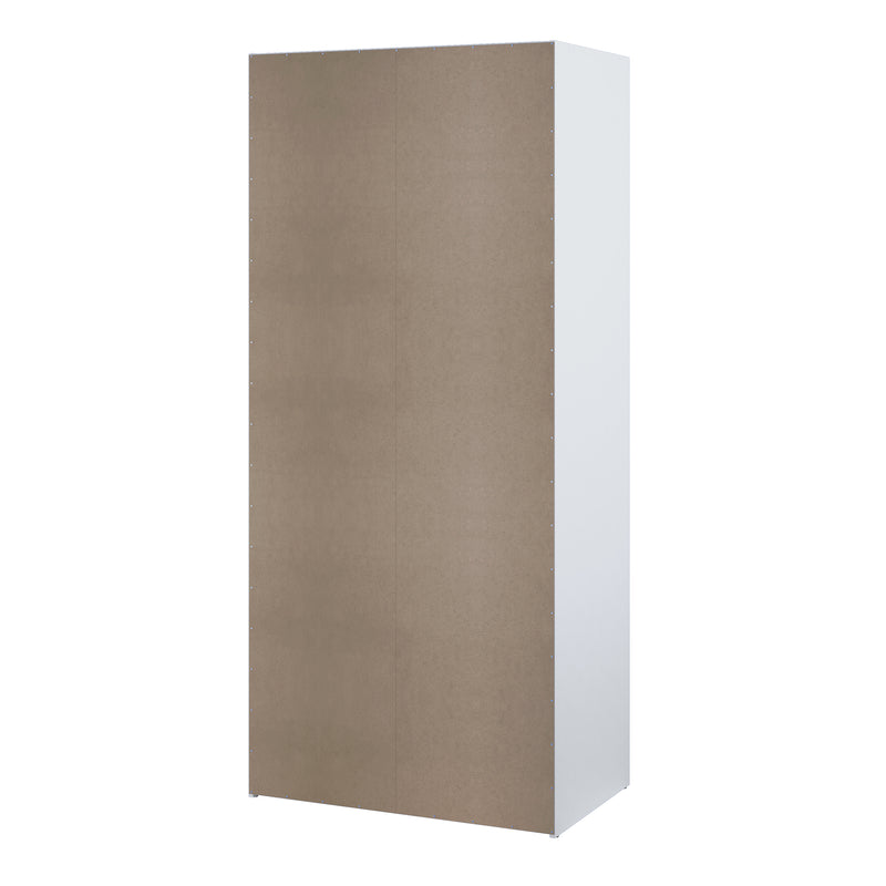Space Wardrobe 2 Sliding Doors in White 1750 — alternative angle