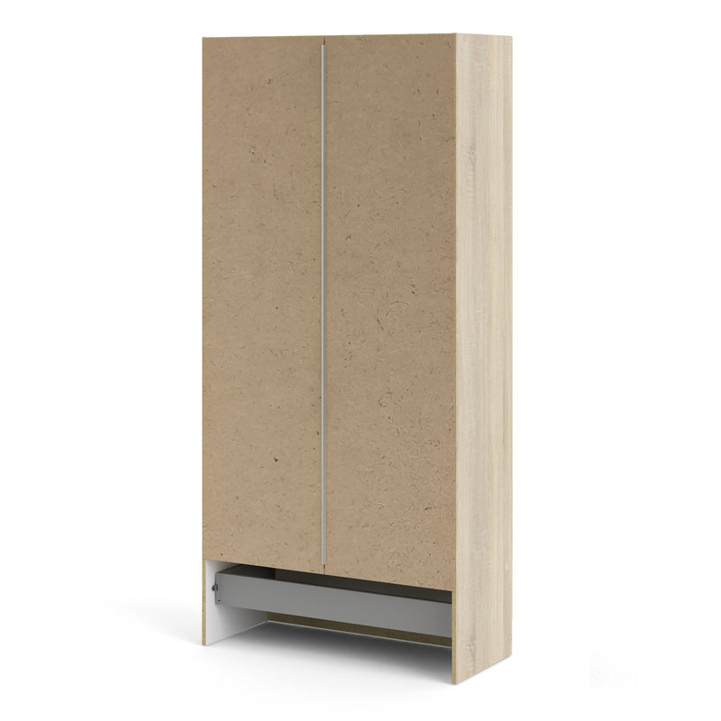 Space Wardrobe with 2 Doors + 1 Drawer in Oak 1750 — alternative angle